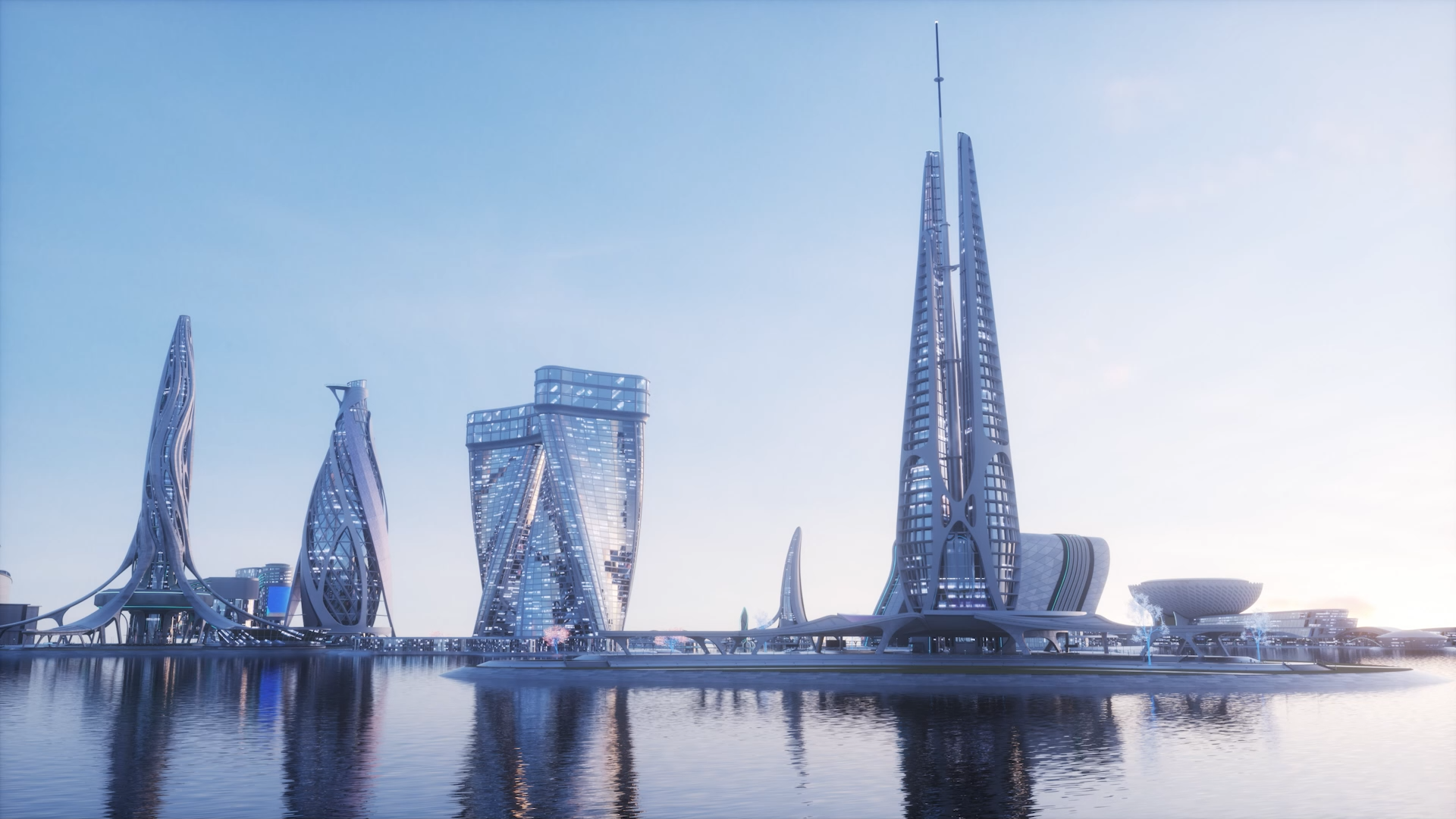 A futuristic city